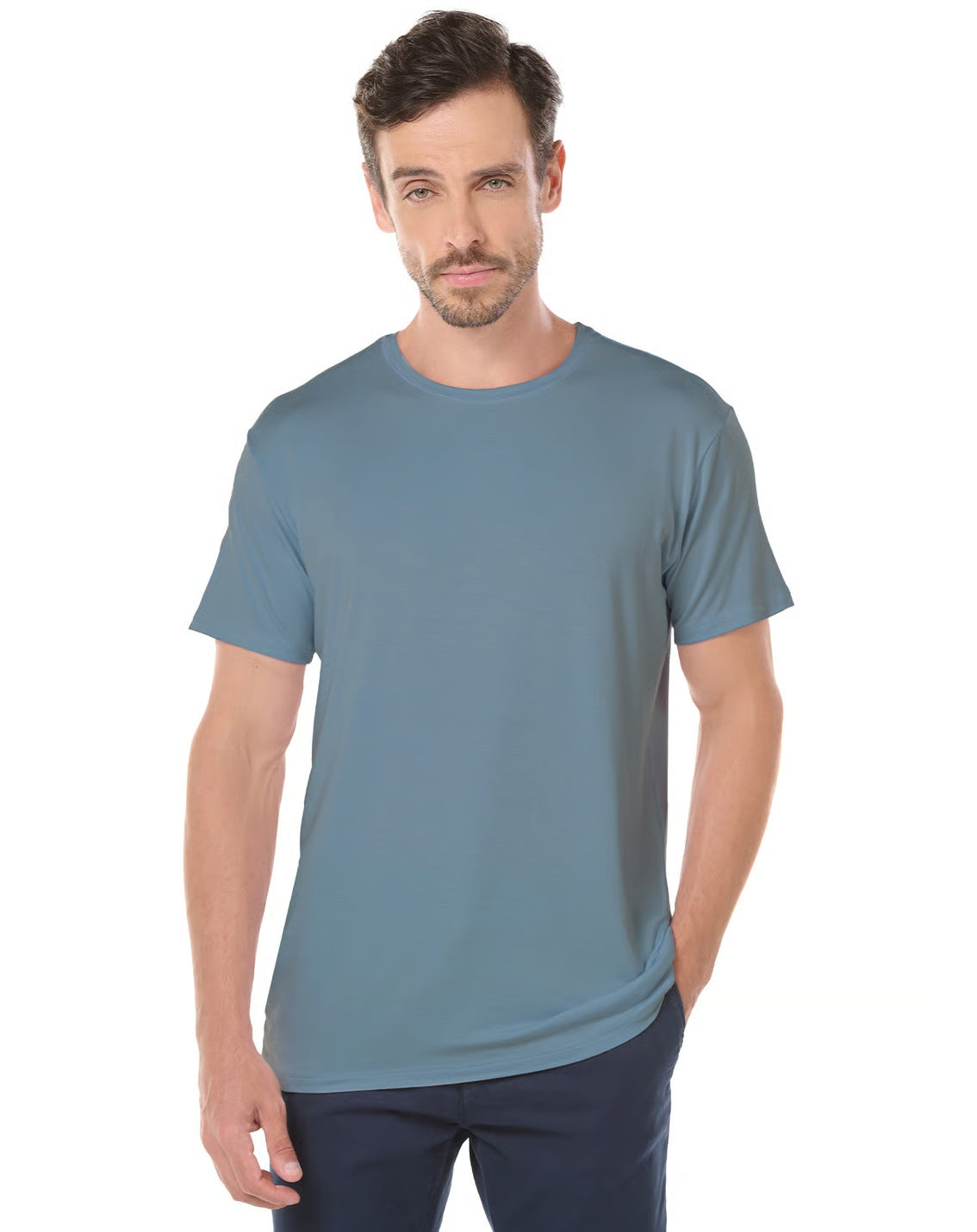 Camiseta Tech Modal Masculina Azul Topázio